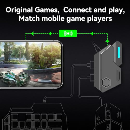 Bewinner Mobile Game Combo Pack 5.2 Hochempfindlicher Gaming-Tastatur-Maus-Konverter für Play, 4-in-1-Tastatur-Maus-Adapter-Set aus ABS-Material Bild 4