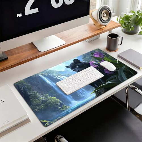 Gaming Mauspad XXL 1600x800x3mm Schwarz Mousepad, Große Speed Rutschfeste Schreibtischunterlage Tragen Verbessert Präzision und Geschwindigkeit mit Stoßdämpfung für Tastatur und Maus Homeoffice xg-413 Bild 2