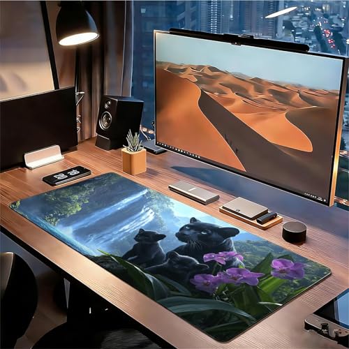 Gaming Mauspad XXL 1600x800x3mm Schwarz Mousepad, Große Speed Rutschfeste Schreibtischunterlage Tragen Verbessert Präzision und Geschwindigkeit mit Stoßdämpfung für Tastatur und Maus Homeoffice xg-413 Bild 3