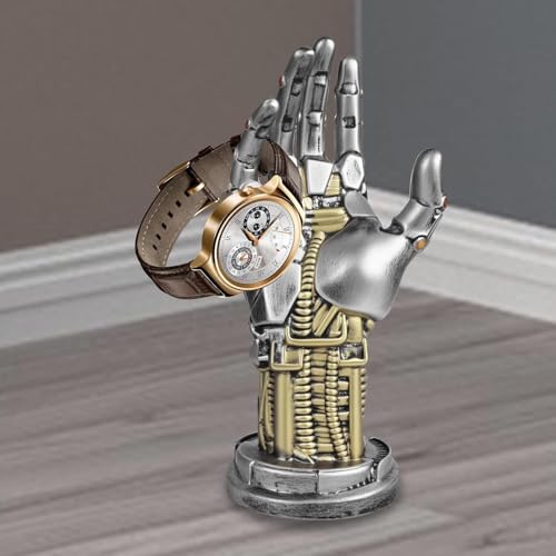 Cyberpunk Kopfhörerstände, Gaming Headset Halterung und Controller Ständer, Futuristisches Harzdesign in Metalloptik, Gamer Zubehör für Schreibtischorganisation Bild 6