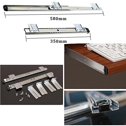 Verstellbare Ablage für Tastatur und Maus, 4 Farben, Holztablett für unter dem Schreibtisch, perfekt für PC, Gaming, Studium, Walnussholz-Finish, 600 x 260 mm Bild 6