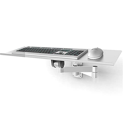Verstellbare wandmontierte Tastaturablage mit TV-Ständer, platzsparende Lösung für integrierte Maus und Tastatur, perfekt für Home Office und Gaming Setup Bild 1