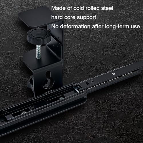 Tastaturablage unter dem Schreibtisch, verschiebbare Computerschublade, abnehmbare Tastaturplattform zum Schreiben und Maus, platzsparendes Design für Home Office & Gaming Bild 6