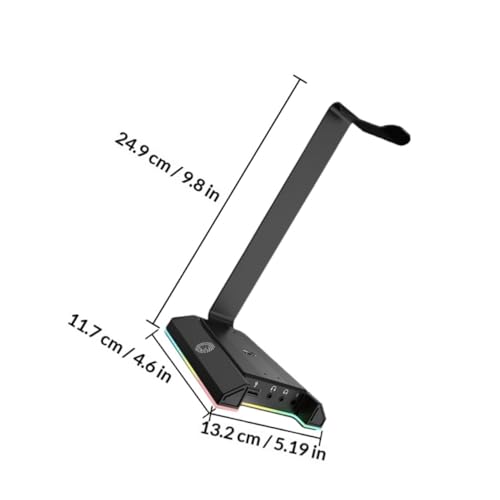 Tisch-kopfhörerständer mit Usb-ladeanschluss Stabile Headset-halterung Material Platzsparende Ablagefläche für Flächen Bild 3