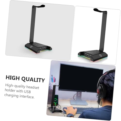 Tisch-kopfhörerständer mit Usb-ladeanschluss Stabile Headset-halterung Material Platzsparende Ablagefläche für Flächen Bild 6