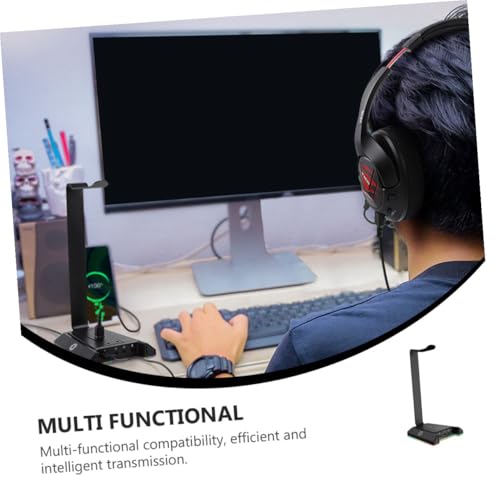 Tisch-kopfhörerständer mit Usb-ladeanschluss Stabile Headset-halterung Material Platzsparende Ablagefläche für Flächen Bild 7