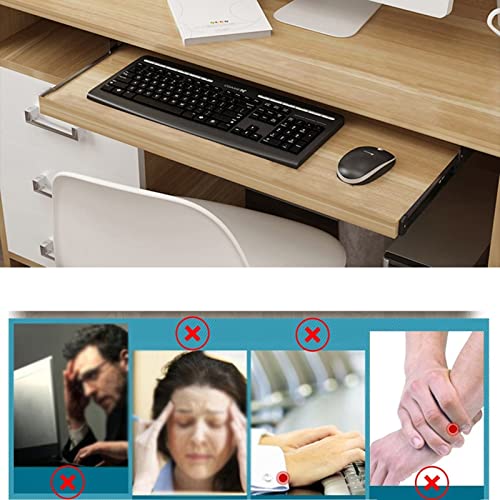 Ausziehbare Tastaturablage, benutzerdefiniertes Tasten-Set, Metallschieberunterstützung für Tastatur und Maus, 54 x 27 cm, perfekt für Heimbüro und Gaming-Setup Bild 4