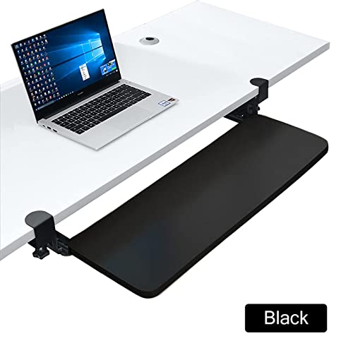 Tastaturablage, ausziehbare Plattform unter dem Schreibtisch für Standard-Tastaturen und Mäuse, schwarz, 76,2 x 25,4 cm, platzsparendes Design für Heimbüro und Gaming-Setup Bild 3
