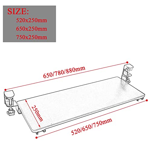 Tastaturablage, ausziehbare Plattform unter dem Schreibtisch für Standard-Tastaturen und Mäuse, schwarz, 76,2 x 25,4 cm, platzsparendes Design für Heimbüro und Gaming-Setup Bild 7