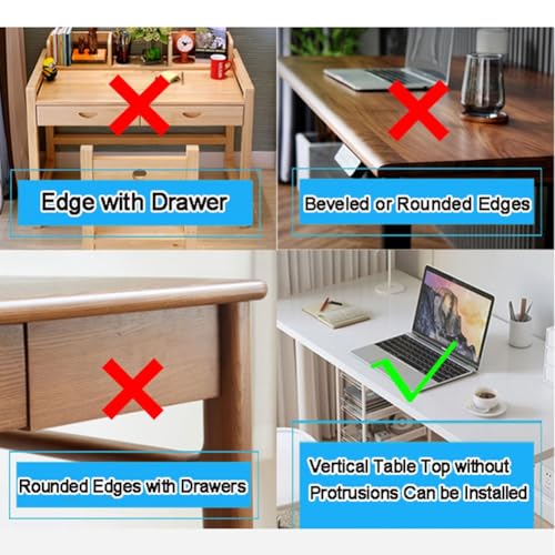 Tastaturablage mit Klemme und verschiebbarer Maus-Plattform, verstellbare Untertischstütze für Computer, ideal für Studium, Gaming und Heimbüro. Bild 4