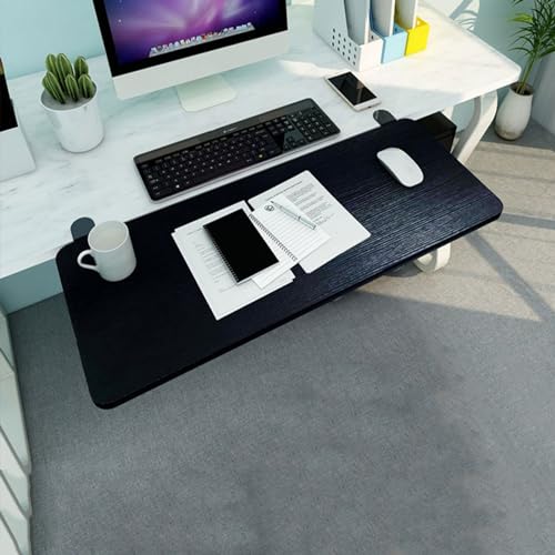 Komfortable Schreibtischverlängerung für Tastatur und Maus, 90° klappbares Tablett, erweitert den Arbeitsplatz, Schwarz, 75 x 25 cm – perfekt für Home Office & Gaming Setup Bild 1