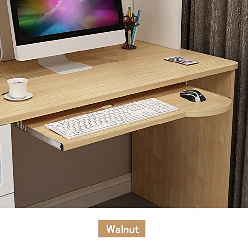 Tastaturablage aus Holz, Ablage für den Schreibtisch, Walnussholz-Finish mit Platz für die Maus, perfekt für Heimbüro und Gaming-Setup, Design für Komfort Bild 3