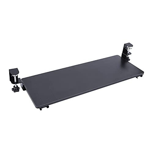 Höhenverstellbare Schreibtischverlängerung mit C-Halterung, schwarze 50 cm Tastaturablage für Ergon-Schreiben und Maus, perfekt für Heimbüro und Gaming-Setup Bild 1