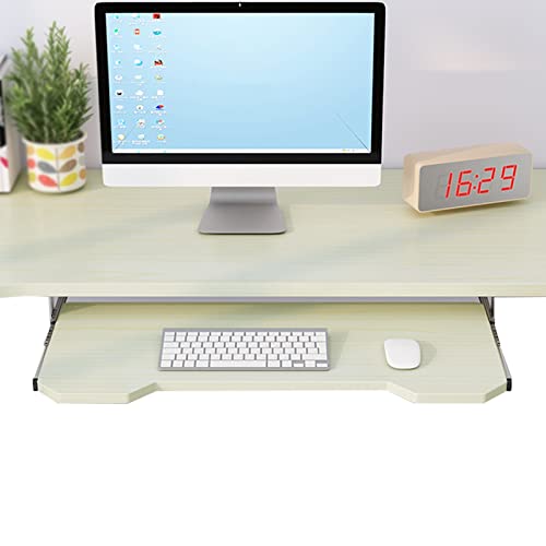 Verstellbare Tastaturablage aus Holz, 5 Farben, Untertisch-Schieberegal – Maus-Aufbewahrungsnizer mit glatten Schienen für Home Office & Gaming Setup Bild 1