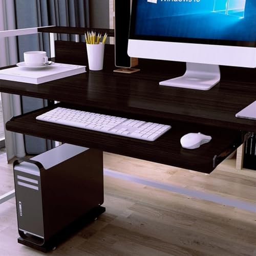 Tastaturablage unter dem Schreibtisch mit leichtgängigem Ball, Weiß, 60 x 27 cm, ideal für Maus und Tastatur, platzsparendes Design für Home Office & Gaming Setup Bild 2