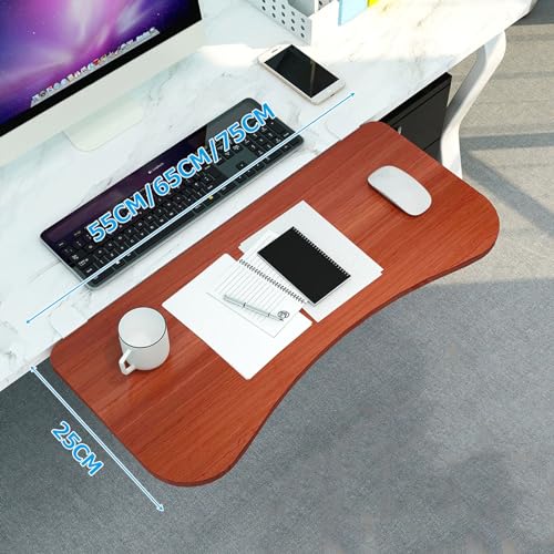 7-farbige erweiterbare Schreibtischablage aus Holz, faltbare Tastatur- und Maus-Plattform mit K-Stahlstütze, 25 kg Tragkraft, ideal für Home Office und Gaming Bild 2