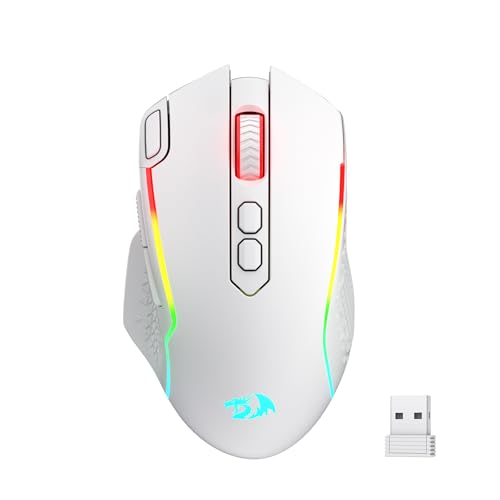 Redragon M810 MAX 3-Modi Wireless Gaming Maus, 12000 DPI, kabelgebundene/kabellose RGB-Maus mit Rapid Fire-Taste, 8 Makrotasten, 188 Stunden zuverlässige Stromversorgung für PC/Mac/Laptop Bild 1