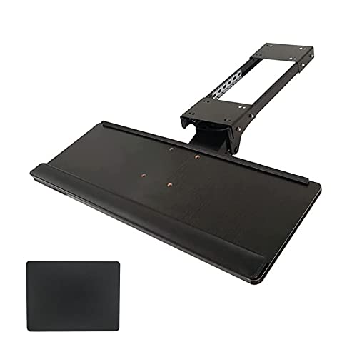 Verstellbare Desktop-Tastaturablage, 360° drehbar, Höhe und Winkel verstellbar, verschiebbare Maus-Plattform, ideal für Gaming, Heimbüro, Ergon-Design für Komfort Bild 1
