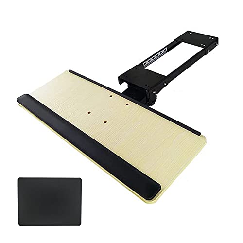 Verstellbare Desktop-Tastaturablage, 360° drehbar, Höhe und Winkel verstellbar, verschiebbare Maus-Plattform, ideal für Gaming, Heimbüro, Ergon-Design für Komfort Bild 2