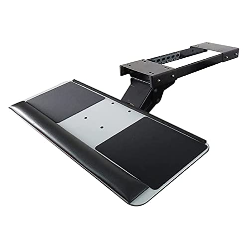 Verstellbare Desktop-Tastaturablage, 360° drehbar, Höhe und Winkel verstellbar, verschiebbare Maus-Plattform, ideal für Gaming, Heimbüro, Ergon-Design für Komfort Bild 3