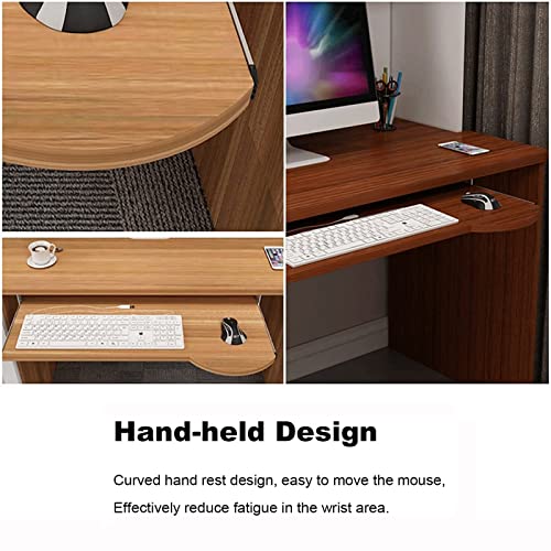 Tastaturablage aus Holz mit Schublade für Tastatur und Maus, Ergon-Design, platzsparende Lösung für Home Office und Gaming-Setup Bild 4