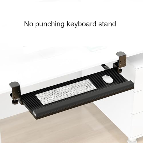 Verstellbare Untertisch-Tastaturablage mit Klemme, Schiebeschublade für Tastatur und Maus, 75 cm x 24 cm, platzsparende Lösung für Home Office und Gaming Setup Bild 3