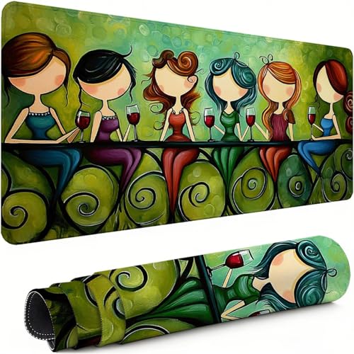 Gaming Mauspad XXL 1600x800x3mm Karikatur Mousepad, Große Speed rutschfeste Schreibtischunterlage Figur Verbessert Präzision und Geschwindigkeit mit Stoßdämpfung für Tastatur Maus Homeoffice xg-473 Bild 1