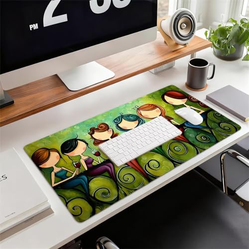 Gaming Mauspad XXL 1600x800x3mm Karikatur Mousepad, Große Speed rutschfeste Schreibtischunterlage Figur Verbessert Präzision und Geschwindigkeit mit Stoßdämpfung für Tastatur Maus Homeoffice xg-473 Bild 2
