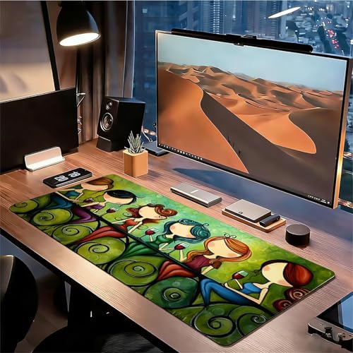 Gaming Mauspad XXL 1600x800x3mm Karikatur Mousepad, Große Speed rutschfeste Schreibtischunterlage Figur Verbessert Präzision und Geschwindigkeit mit Stoßdämpfung für Tastatur Maus Homeoffice xg-473 Bild 3