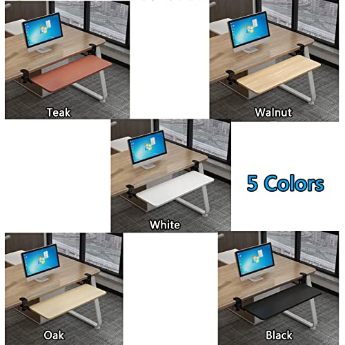 Tastaturablage aus Holz, ausziehbare Plattform für Tastatur und Maus, verstellbare Klemme, platzsparende Schublade, perfekt für Home Office & Gaming Setup Bild 3