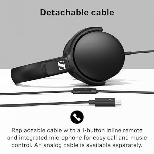 Sennheiser HD 400U Over-Ear-Kopfhörer mit Smart Remote ̶ Schwarz Bild 5