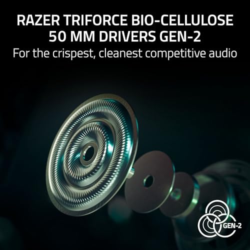 Razer BlackShark V3 Pro Wireless ANC Gaming Headset für PC: Full Band Mic - 50mm Treiber - 2,4 GHz, Bluetooth, USB, 3,5 mm - Funktioniert mit PC, Mac, PS5, Nintendo Switch - Lange Akkulaufzeit - Niko Bild 6