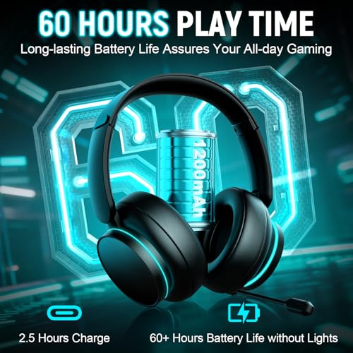 YPBDAN MD33 Wireless Gaming Headset für Xbox Series X PS5 PS4 Gaming Kopfhörer mit Mikrofon Bild 3