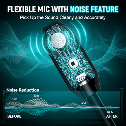 YPBDAN MD33 Wireless Gaming Headset für Xbox Series X PS5 PS4 Gaming Kopfhörer mit Mikrofon Bild 4