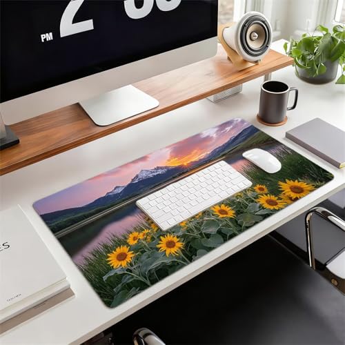 Gaming Mauspad XXL 1600x800x3mm Anlage Mousepad, Große Speed rutschfeste Schreibtischunterlage See Verbessert Präzision und Geschwindigkeit mit Stoßdämpfung für Tastatur und Maus Homeoffice xg-539 Bild 2