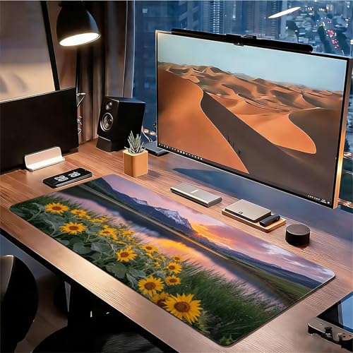 Gaming Mauspad XXL 1600x800x3mm Anlage Mousepad, Große Speed rutschfeste Schreibtischunterlage See Verbessert Präzision und Geschwindigkeit mit Stoßdämpfung für Tastatur und Maus Homeoffice xg-539 Bild 3