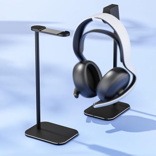 Aluminium-Headset-Halter, 26 x 11 x 2 cm, platzsparender Ständer, Gaming-Kopfhörer, Schwarz Bild 3
