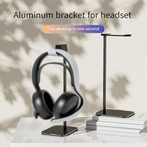 Aluminium-Headset-Halter, 26 x 11 x 2 cm, platzsparender Ständer, Gaming-Kopfhörer, Schwarz Bild 4