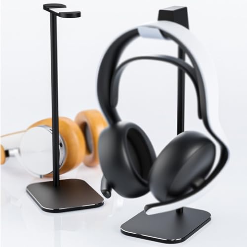 Aluminium-Headset-Halter, 26 x 11 x 2 cm, platzsparender Ständer, Gaming-Kopfhörer, Schwarz Bild 5