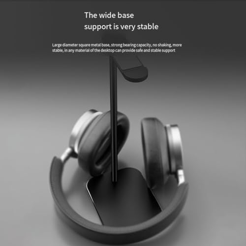 Aluminium-Headset-Halter, 26 x 11 x 2 cm, platzsparender Ständer, Gaming-Kopfhörer, Schwarz Bild 6