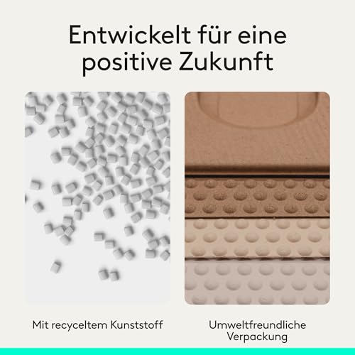 Logitech Lift Vertikale Ergonomische Maus, Kabellos, Bluetooth oder Logi Bolt USB-Empfänger, Leise Klicks, 4 Tasten, Kompatibel mit Windows/macOS/iPadOS, Laptop, PC - Sand Bild 5