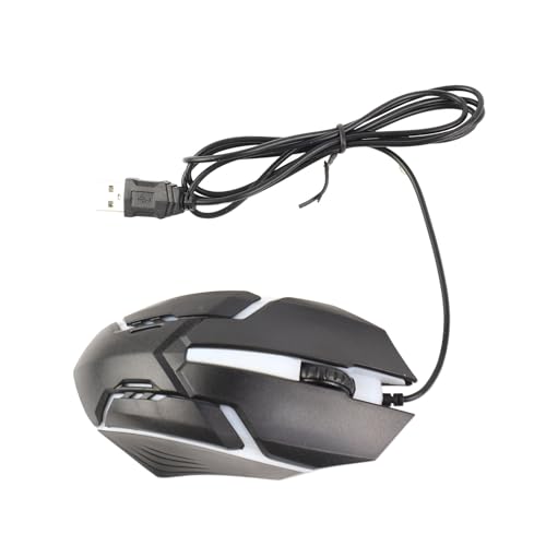 RGB-Gaming-Maus, 800 1200 DPI, Kabelgebundenes USB, Ergonomisches Design mit Coolen RGB-Lichteffekten, für PC, Laptop, Desktop-Computer Bild 1