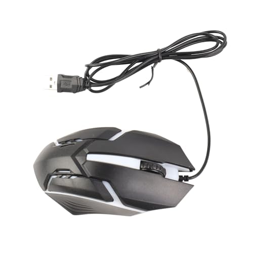 RGB-Gaming-Maus, 800 1200 DPI, Kabelgebundenes USB, Ergonomisches Design mit Coolen RGB-Lichteffekten, für PC, Laptop, Desktop-Computer Bild 6
