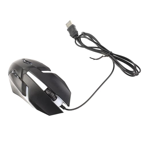 RGB-Gaming-Maus, 800 1200 DPI, Kabelgebundenes USB, Ergonomisches Design mit Coolen RGB-Lichteffekten, für PC, Laptop, Desktop-Computer Bild 7