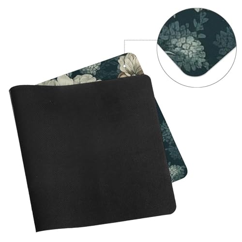 Schreibtischunterlage mit Blumenmotiv, groß, wasserdicht, rutschfeste Gummiunterseite, multifunktionale Maus, Tastatur, Gaming-Pad, große Computermatte für Home Office Bild 7