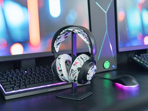WC Modkit V2 Nova Pro Wireless & Nova Elite – Gel-Ohrpolster, extra breiter Kopfbügel und Seitenplatten für Arctis Nova Pro Wireless & Nova Elite von Wicked Cushions | 90's White Bild 3