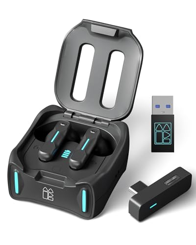 SW4 Pro Gaming In-Ear Kopfhörer mit Mikrofon, kabellos, 2,4G Dongle + Bluetooth Dual-Modus, 20 ms Ultra-Low-Latency, kompatibel mit PS5, PlayStation, Desktop & Laptop PC, VR Bild 1