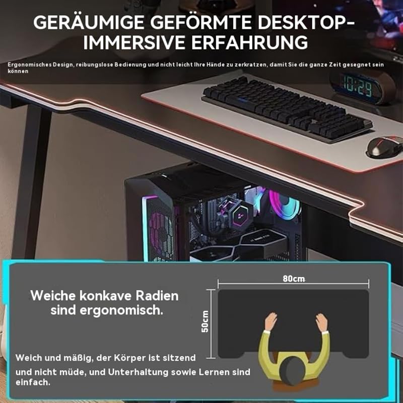 Gaming-Schreibtisch, PC-Tisch, Schreibpulte für Schüler, moderner Holzschreibtisch für Computer, Gaming-Tisch für Zuhause, Büro Bild 2