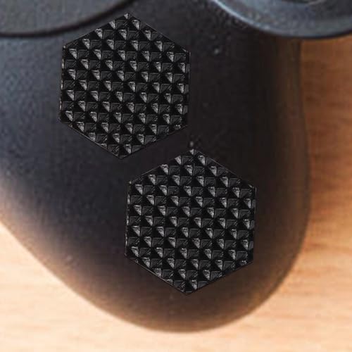 6 x Handy-Griff-Aufkleber, rutschfeste Griff-Aufkleber, vorgeschnittene selbstklebende Traktion, rutschfeste Pads für Handyhülle, Laptop, Maus, Gaming-Controller (schwarz) Bild 4