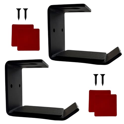 2PCS Headset Halterung für Schreibtisch und Wand, Headset Halter Schreibtisch mit Klebe oder Schraubmontage, platzsparender Headset Ständer für Gaming, Büro und Zuhause Bild 7